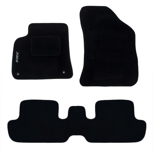 Tappetini Auto In Moquette Per 3008 Monovolume Con 2 Clip Di Fissaggio